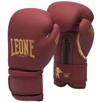Leone1947 Black&gold Artificial Leather Boxing Gloves Rood 14 oz