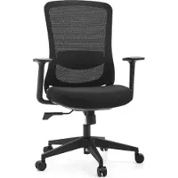 Hjh OFFICE Bureaustoel / draaistoel SEDITO Zitting stof / rugleuning netstof zwart / zwart
