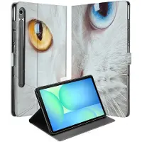 B2Ctelecom Witte Kat Tablet Hoesje met Standaard Samsung Galaxy Tab S10 FE | Tab S9 FE