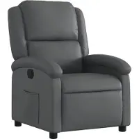 vidaXL Relaxfauteuil grijs kunstleer