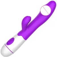 LONGZIMING 30-Snelheid Vibrator - Konijn Vibrator - USB Opladen - Dubbele Motor G-Spot Vibrator - Vrouwen
