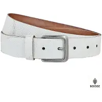 Boodz Leren Riem 4 cm Crack Wit