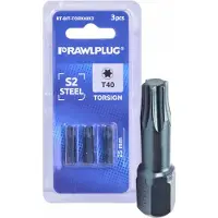 Rawlplug Torx T40 Bits 25mm - 3 Stuks