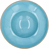 Lubiana Art Diep Pastabord 26 cm Kaszub Turkoois Porselein
