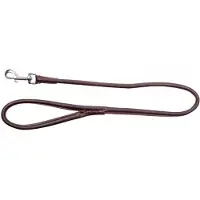 Dingo Ronde Leren Halsband ZACHT 90cm Bruin
