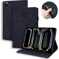 Mobigear Tablethoes geschikt voor Apple iPad Pro 13 Inch (2025) Hoes | Mandala Bookcase - Zwart