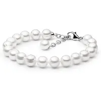 Gaura - Parel Armband - Zoetwatergekweekte parel - Witte parels - 925 sterling zilver met rhodium afwerking