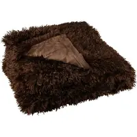 J-Line plaid Moutie - polyester - donkerbruin