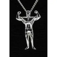 MOOYE ® - Collectie Zilveren Bodybuilder hanger - 2