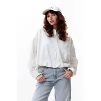 Catwalk junkie Dames Blouses Tuck In Blouse - Wit - Maat 40