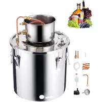 Vevor Alcohol Distiller 30 L RVS Water Alcohol Distiller met Koperen Spoel