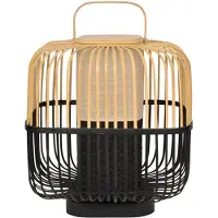 Forestier Tafellampe , Bamboo Square M, Zwart, Woonkamer, Bamboe, Designer