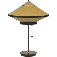 Forestier Tafellampe , Cymbal S, Brons / Oudmessing, Woonkamer, Stof, Designer