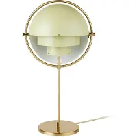 Gubi Multi-Lite tafellamp Brass-desert sage