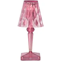 Kartell LED tafellamp Batterij, 30 cm, roze, IP54 Battery, paars / roze / rose, Slaapkamer, Kunststof, Design