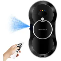 Liectroux HCR-10 Raamreinigingsrobot met ultrasoon watersproeisysteem AI-gestuurde routeplanning, borstelloze motor, 30 ml watertank, zwart