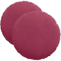 vidaXL Zitkussens 2 pcs Wijnrood Ø 40 x 13 cm Fluweel