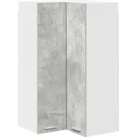 vidaXL Hangkast Beton Grijs en Wit 57 x 57 x 100 cm Bewerkt hout