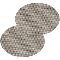 Secret De Gourmet Placemat Maoli - Set van 10x stuks - ovaal - zwart/beige - 48 x 35 cm - kunststof - onderlegger - Tafel onderleggers