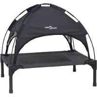 vidaXL Hondenbed Zwart 62 x 48 x 61 cm Staal