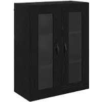 vidaXL Wandkast Zwart Eiken 69,5 x 34 x 90 cm