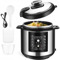 No-No Multicooker 6L - Elektrische Snelkookpan & Slowcooker in 1 | 12-in-1 Functies: Stomen, Bakken, Rijst & Yoghurt Maken | Veiligheidsdeksel met Handvat