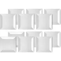 Lubiana Klassiek Vierkant Bord 27cm Wit - Set van 12