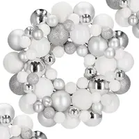 Springos Kerstkrans | Kerst Decoratie | 34 cm | Zilver