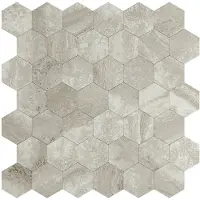 BES LED Zelfklevende Mozaïek Tegel - Afimera Stone Taupe Hexagon XL - Taupe - 290x288mm