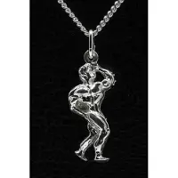 MOOYE ® - Collectie Zilveren Bodybuilder ketting hanger
