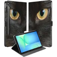 B2Ctelecom Samsung Galaxy Tab S10 FE | Tab S9 FE Tablet Hoesje Zwarte Kat met Standaard