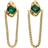 NAEMI Oorbellen goud / groen