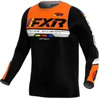 FXR Apex jeugd motorcross shirt, zwart/oranje/wit, maat XL