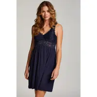 Hunkemoller Slipdress Nora Lace Blauw Dames | Maat: 2XS