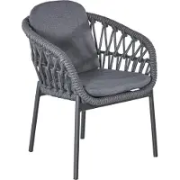 LC Garden Bari fauteuil aluminium/touw donkergrijs incl. kussen
