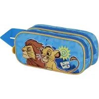 KARACTERMANIA - Disney - Simba De Leeuwenkoning - The Lion King - 3D Pennenzak - Potloden Etui met Dubbele Rits - Pennenetui - blauw