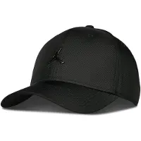 Jordan Gestructureerde pet met metalen Jumpman Rise - Zwart- Dames, Zwart
