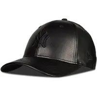 New Era MLB New York Yankees 9FORTY Pleather Cap - Zwart- Dames, Zwart