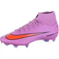 Nike Zoom Mercurial Superfly 10 Academy Gras / Kunstgras Voetbalschoenen (MG) Roze Felrood Lichtblauw