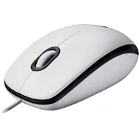 Logitech B100, wit, Optische USB-muis voor rechts- en linkshandigen