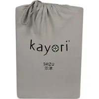 Kayori Hoeslaken Shizu Taupe (Jersey)-1-persoons (90/100 x 200/210/220 cm)