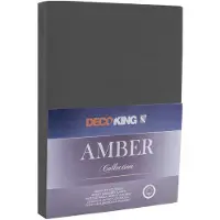 DecoKing Amber Jersey Hoeslaken - Grafiet - 140-160x200cm