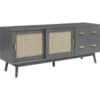 En.casa Tv-meubel Susa met lades en schuifdeuren 160x40x65 cm grijs []