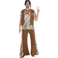 Amscan hippieskostuum heren polyester psychedelisch