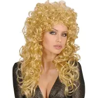 Finidi Mooie blonde pruik beauty met krullen