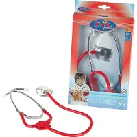 Klein Toys stethoscoop - versterkt geluid van hartslag en ademhaling - 16x2x63 cm - rood