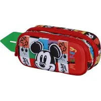 KARACTERMANIA - Disney - Mickey Mouse - Mood - 3D Pennenzak - Potloden Etui met Dubbele Rits - Pennenetui