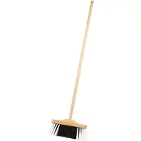 Klein Toys Pure Fresh kinderbezem - incl. houten handvat - 18x5x60 cm - zwart wit