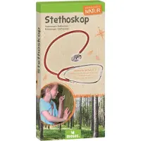 Moses stethoscoop Expeditie staal/kunststof 77 cm zilver/rood