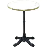 Ebuy24 Trine cafetafel Ø60cm marmerdecor wit.